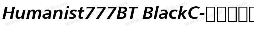 Humanist777BT BlackC字体转换